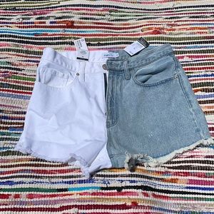 Denim & White Jean shorts